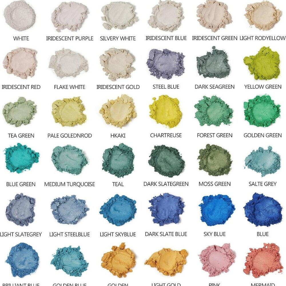Mica Powder for Epoxy Resin, 108 Colors, 36 Original Colors0.35oz, 10g, 36 Paste - Picture 5 of 8